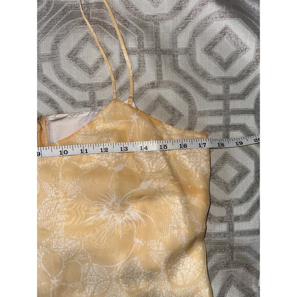 Tommy Bahama Silk Floral Dress Light Orange Vintage Tropical Print Sleeveless  6 - Picture 4 of 8